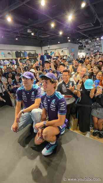 Feeling the love in Singapore at the adidas Brand Centre Orchard! 💜🇸🇬 #f1 #mercedesf1
