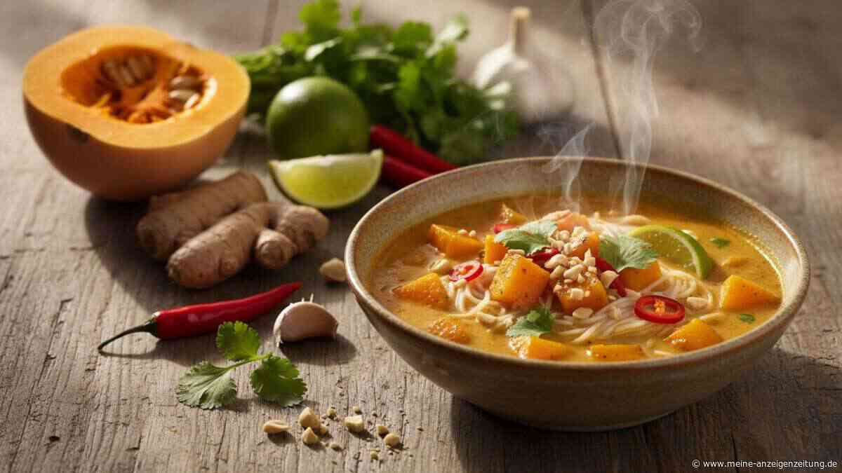 Wärmende Thai-Nudelsuppe: Jamie Olivers Rezept mit Röstkürbis ist der perfekte Herbstklassiker