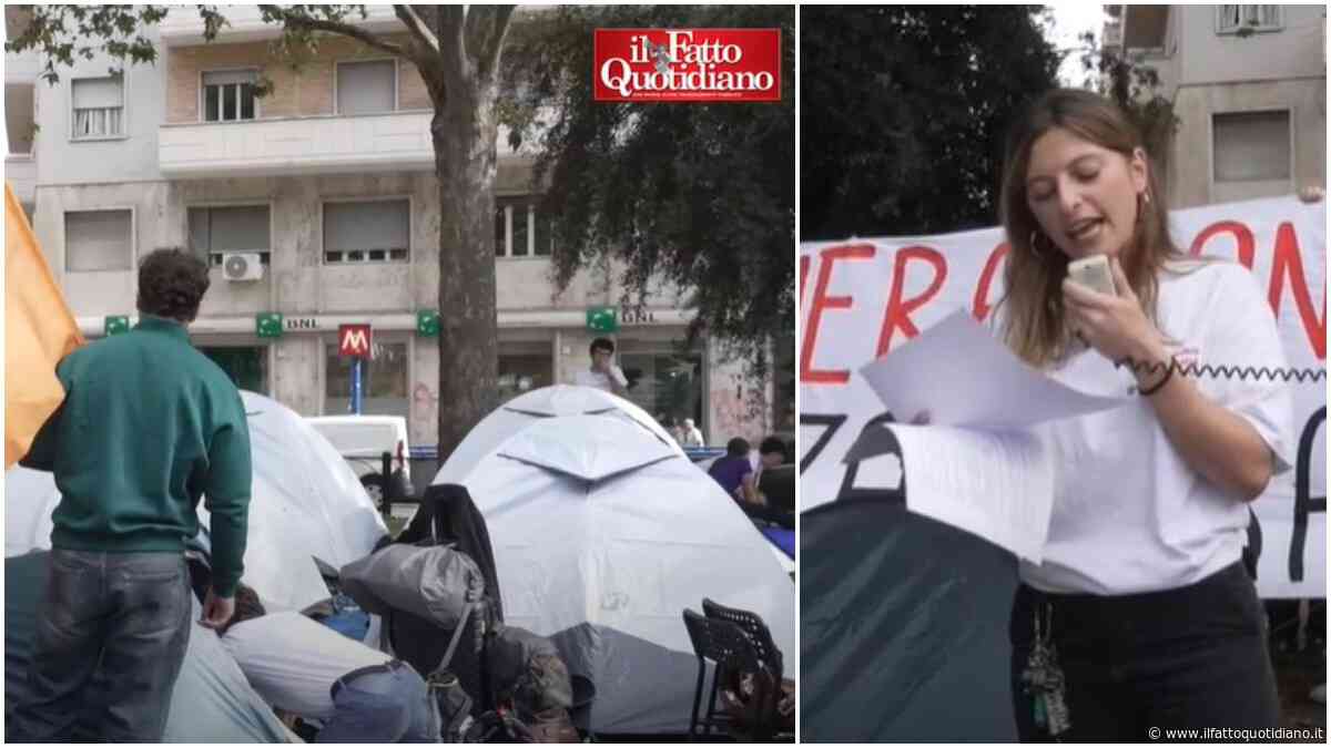 “La gente si chiede come pagare l’affitto e il governo parla di legge elettorale”: a Roma tende in piazza, l’onda spagnola arriva in Italia