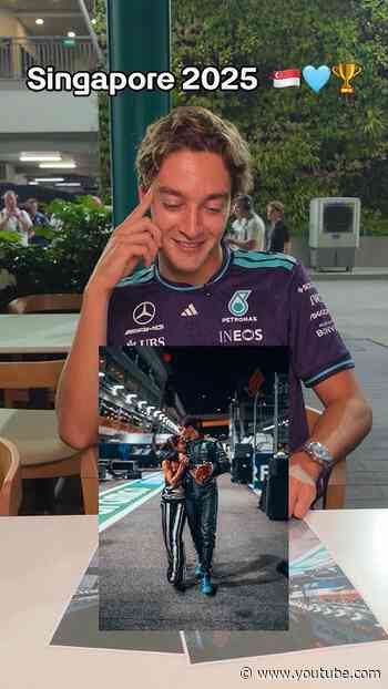 One year on… remembering an unforgettable Singapore weekend for George 🇸🇬🩵 #mercedesf1 #f1 #