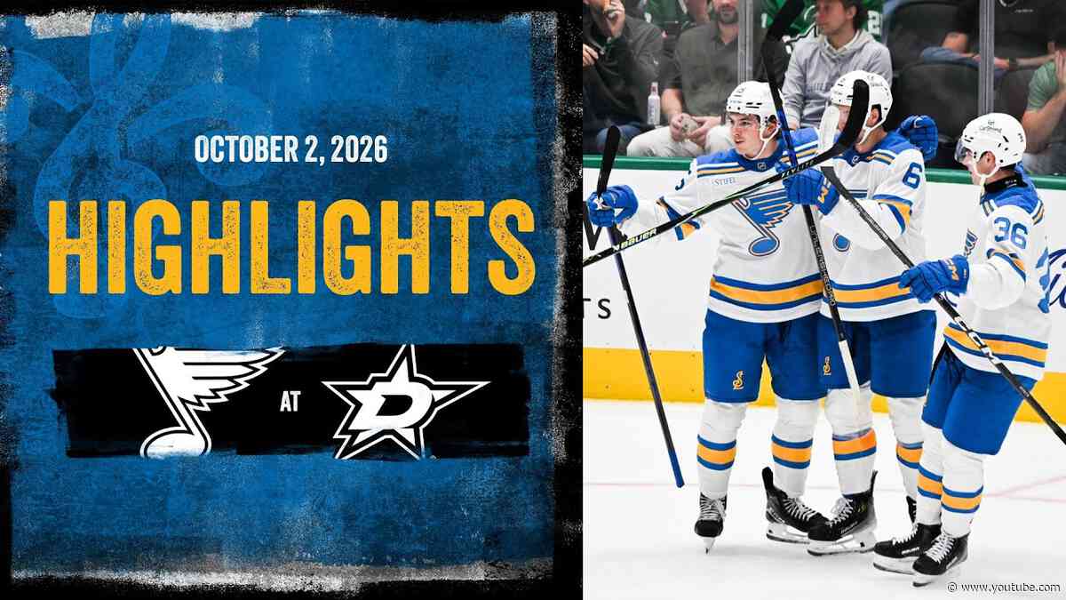 HIGHLIGHTS: Blues at Stars - 10/2/26