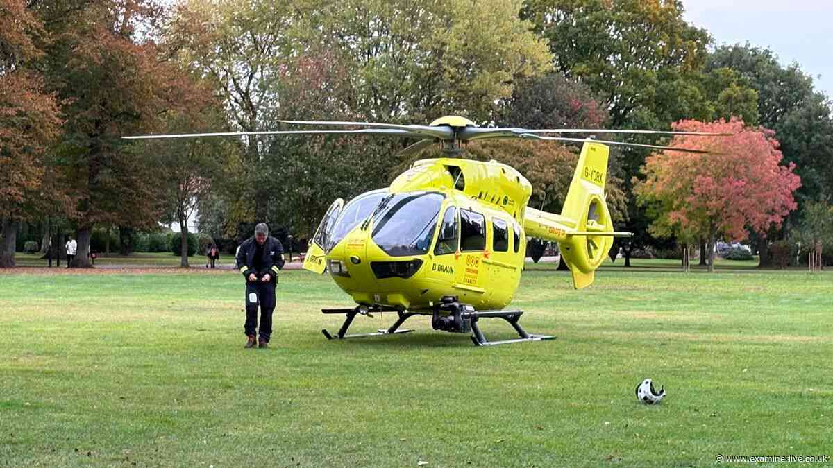 Air ambulance live updates as crews seen at Yorkshire playing fields