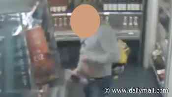 'Sausage smuggler' is caught! 'Thief' who repeatedly stole meat from shop is caught... stuffing it down his trousers