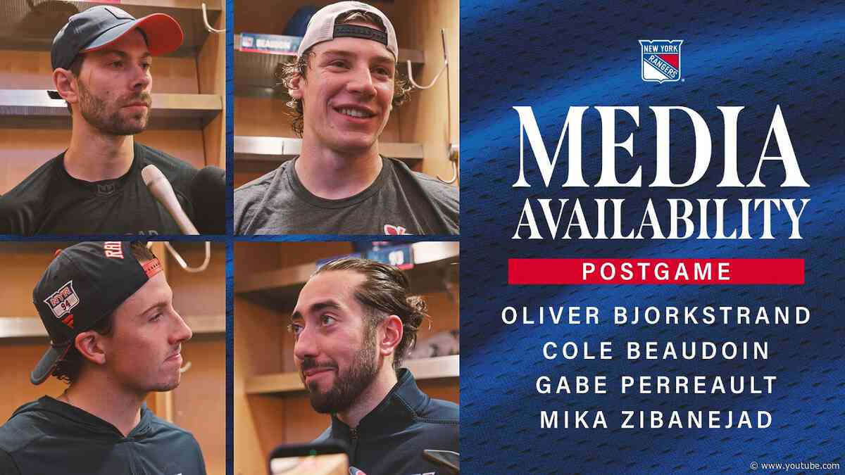 NYRvsNYI: Oliver Bjorkstrand, Cole Beaudoin, Gabe Perreault, Mika Zibanejad Postgame Media | 10/6/26