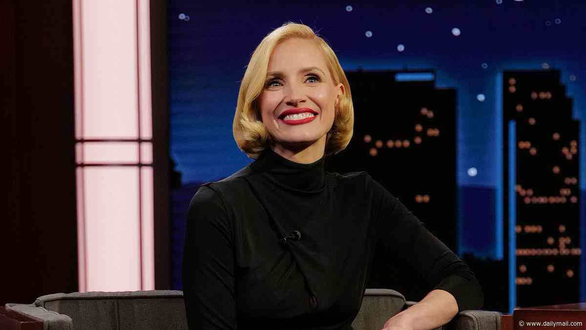 Jessica Chastain stuns fans with extreme makeover as she ditches trademark red locks and debuts blonde bob