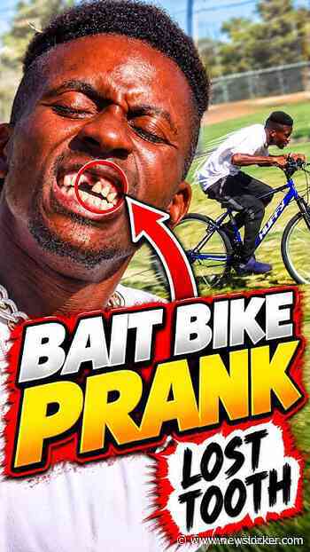 He lost a TOOTH 😂 Bait Bike Prank! #Pranks #Funny #Viral #Fails