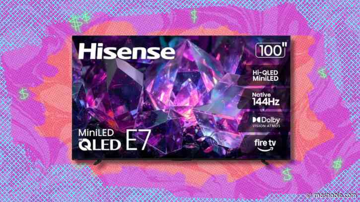 The massive 100-inch Hisense E7 Cinema Series 4K TV is on sale for over $1,300 off