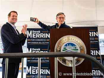 House Speaker Johnson stumps for Merrin, prepares to invest more money in Ohio's 9th congressional district
