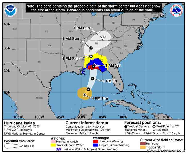 Tropical Storm Watch for Winston and Neshoba, Flood Watch For Other Local Counties