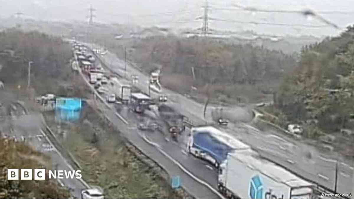 Man dies in M5 car and lorry crash