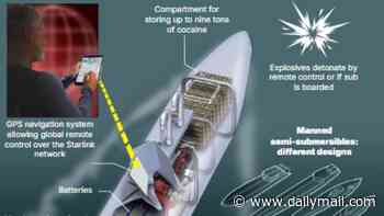 Cartels plan to smuggle cocaine into Europe inside booby-trapped drone submarines that will explode if police try to intercept them