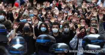 Riot police clash with students in Paris protests