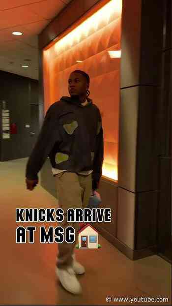knicks arrive for the first preseason home game #nyknicks #preseason #basketball #arrivals