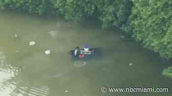 Man dies after truck crashes into canal in Sunrise, officials say