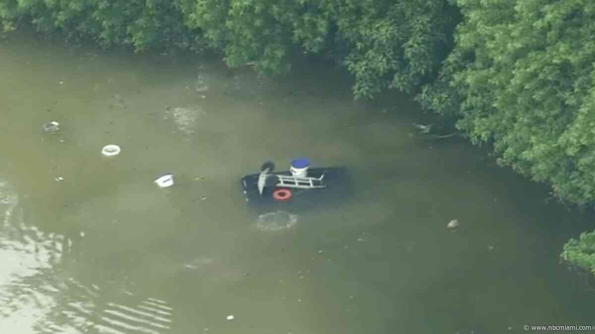 Man dies after truck crashes into canal in Sunrise, officials say