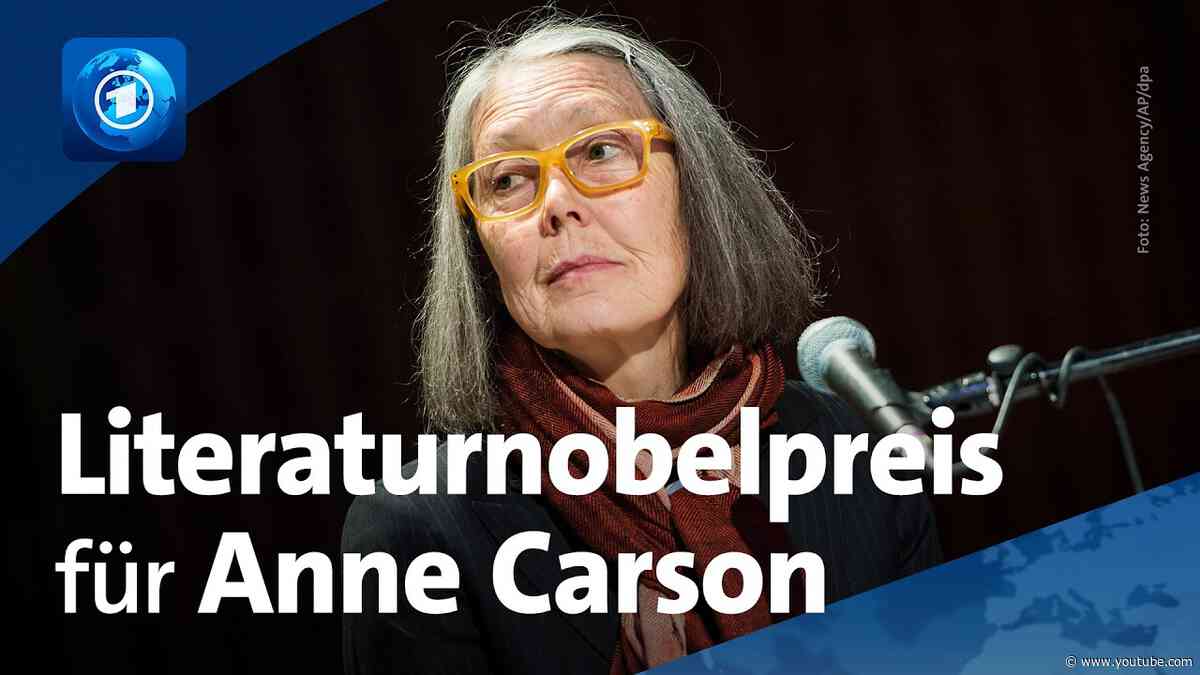 Kanadierin Anne Carson mit Nobelpreis für Literatur geehrt | 🌍 tagesschau24-Top-Thema, 8.10.2026