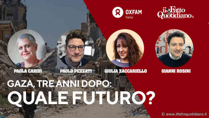 Gaza, tre anni dopo: quale futuro? La diretta con la giornalista Paola Caridi e Paolo Pezzati di Oxfam Italia