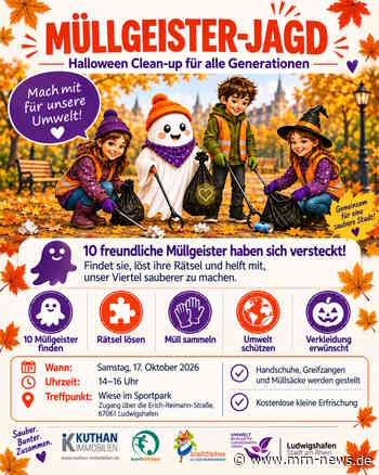 Ludwigshafen – Auf zur Müllgeister-Jagd! Rätselspaß, Halloween-Flair und Umweltschutz im Sportpark