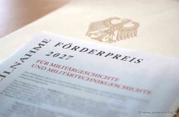 Förderpreis 2027 für Militärgeschichte und Militärtechnikgeschichte