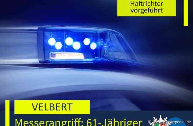 POL-ME: Nach Messerangriff: 61-Jähriger außer Lebensgefahr - Tatverdächtiger wird vorgeführt - 2610037