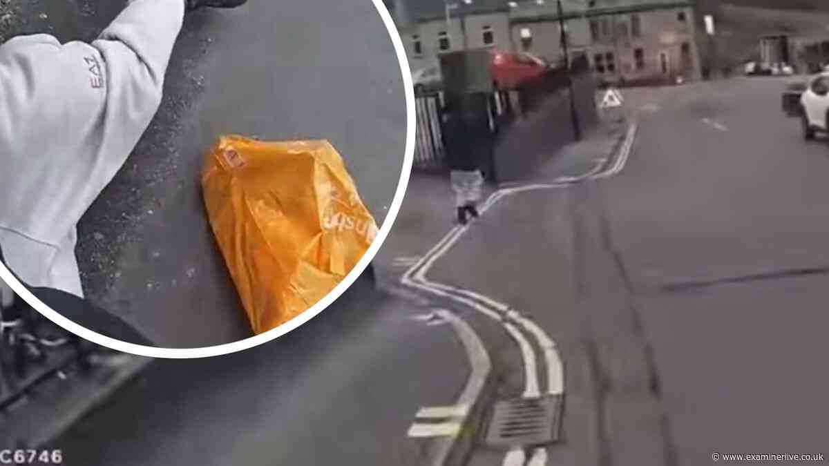Moment officer sprints at suspect after 'running rings' with body cam 'shaking'