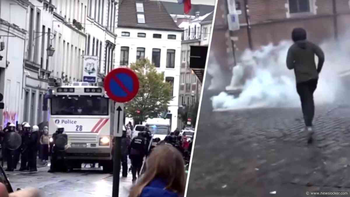 Verslaggever bij rellen Brussel: 'Hoe dichter je bij de jongeren komt, hoe meer traangas je in je ogen krijgt'