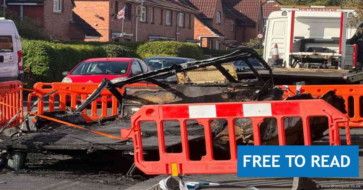 Caravan destroyed after late-night Bristol fire