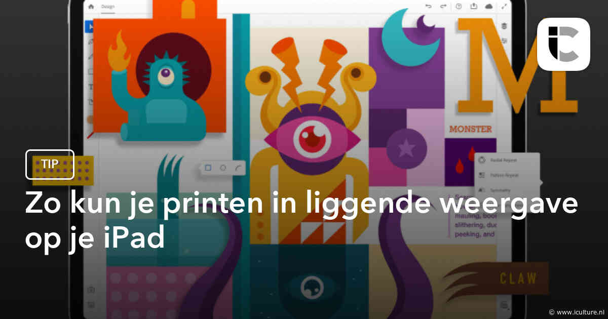 Zo kun je printen in liggende weergave op je iPad