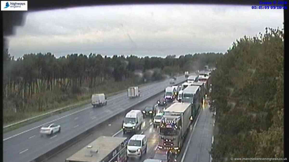 M6 RECAP as traffic hit with major delays after 'multiple lorries' crash