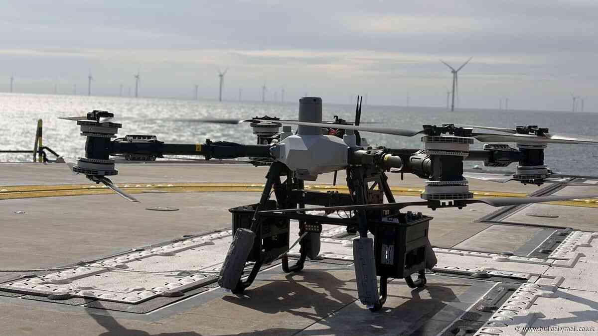 Cargo drones deliver toolkits to wind turbines in the North Sea in 'milestone' trial