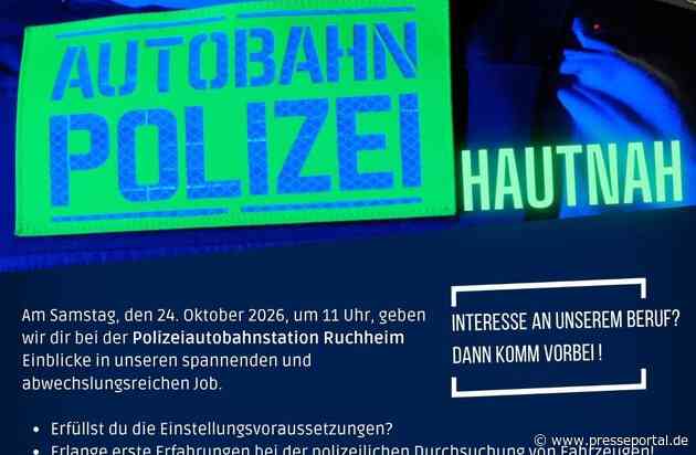 POL-PDNW: Polizeiautobahnstation Ruchheim - Alarm für "Weinbiet 50" - Autobahnpolizei hautnah
