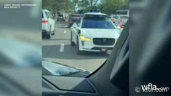 WATCH: Waymo takes Tampa passengers into oncoming NFL game traffic