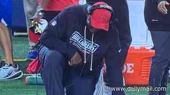 Bucs coach Todd Bowles left doubled over in pain after watching team secure first win of the season against the Cowboys