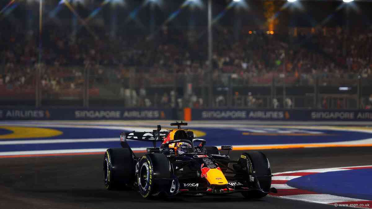 Verstappen on pole for sprint race at Singapore GP