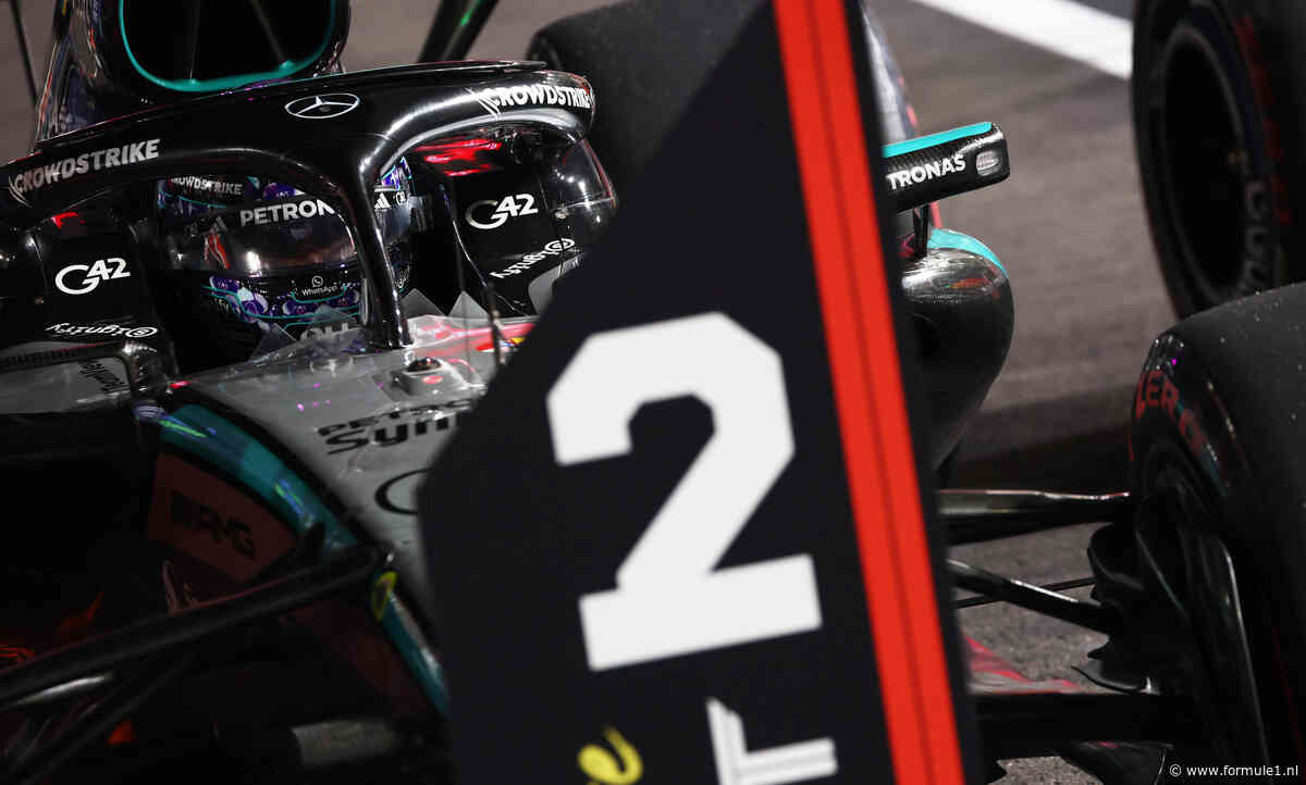 George Russell op P2 met ‘verouderde’ Mercedes: ‘Stopwatch belooft weinig goeds’