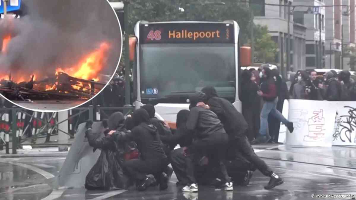 Beelden: gigantische ravage na studentenprotesten België