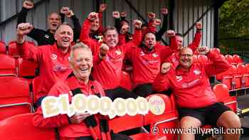 Football club scores £1million lottery win after playing same numbers for 30 years