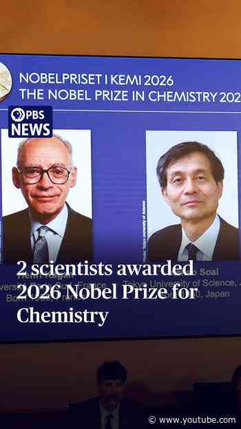 2 scientists awarded 2026 Nobel Prize for Chemistry