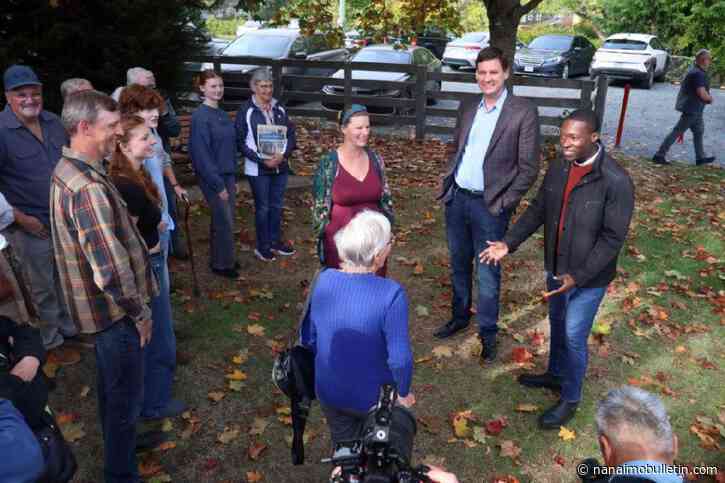 David Eby visits Lantzville; says he will work to bring water to the community