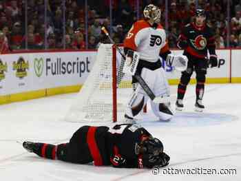Worst fears growing as Senators lose winger William Eklund for an 'extended period'
