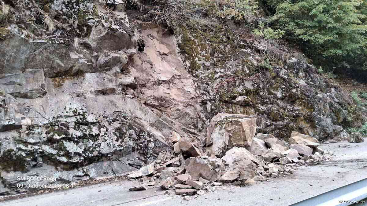 Erneut massiver Felssturz: Landstraße nur wenige Tage nach Freigabe wieder gesperrt