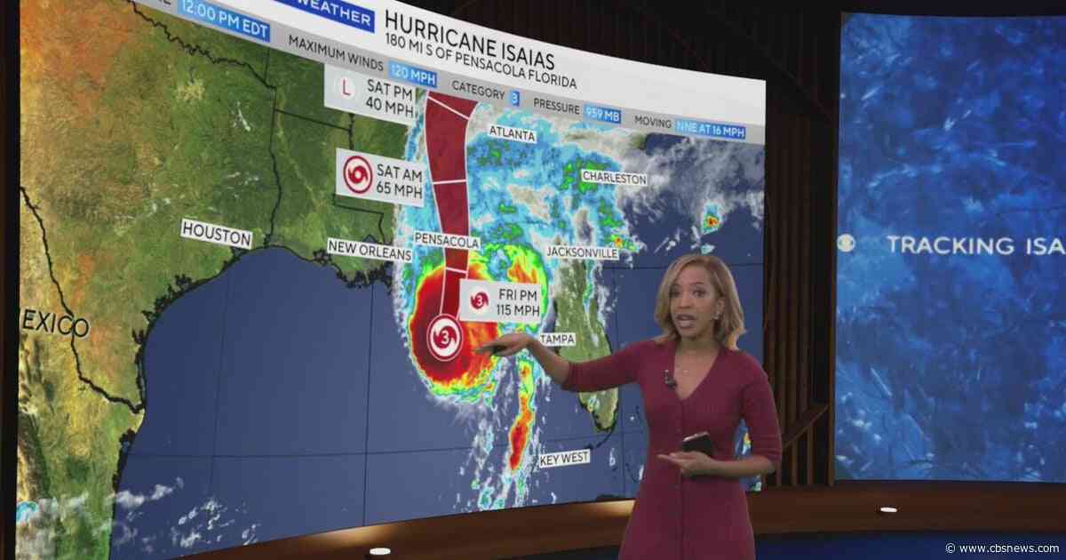 Hurricane Isaias gets closer to making landfall as storm moves through Gulf
