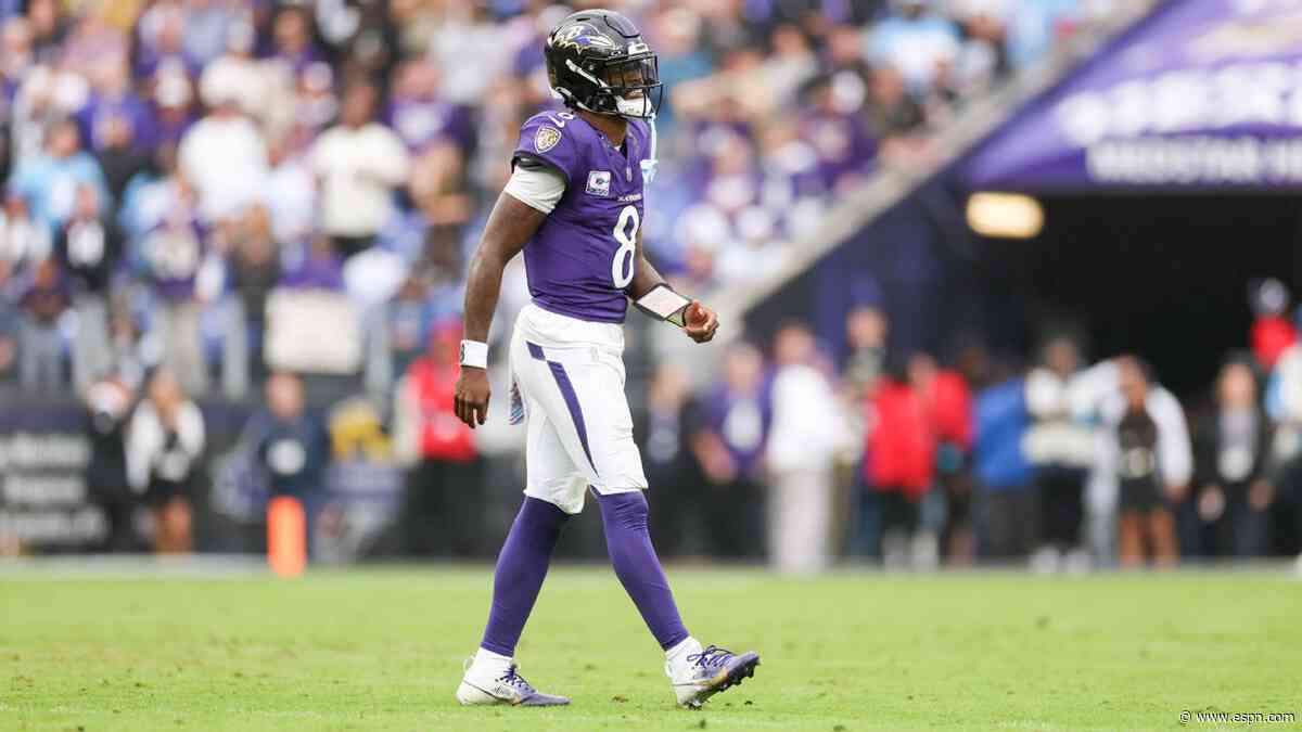 Ravens rule out QB Jackson, turn to Huntley for SNF vs. Falcons