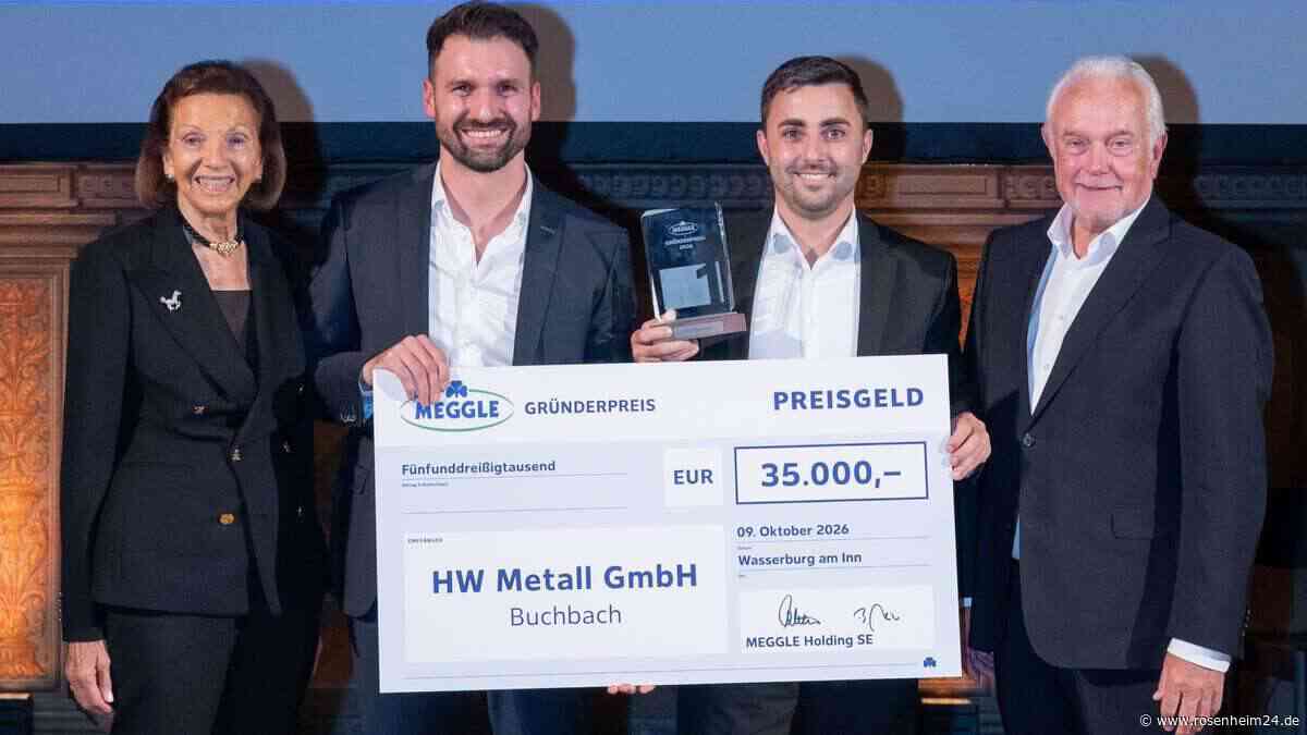 Wasserburger MEGGLE-Gründerpreis 2026: Erster Platz geht an Buchbacher Metallfirma