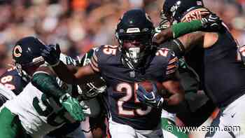 Bears RB Monangai out, QB Williams questionable vs. Packers