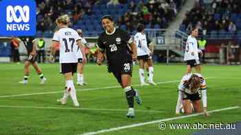 Live: Sam Kerr gets vital goal as Matildas trail Germany in Karlsruhe