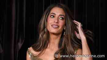 Amal Clooney is a luminous goddess in glittering gold gown  alongside husband George at The Albies