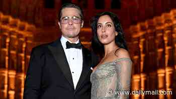 Brad Pitt, 62, and his glamorous girlfriend Ines De Ramon, 33, make a rare public appearance as he supports his pal George Clooney at The Albies