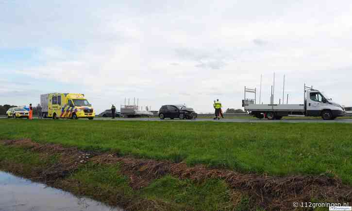 Ernstig ongeval op A7 bij Oostwold, 2 gewonden, waarvan 1 ernstig
