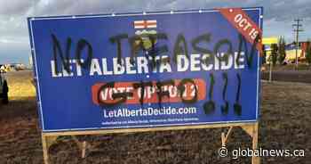 7 Alberta referendum signs vandalized in Fort McMurray